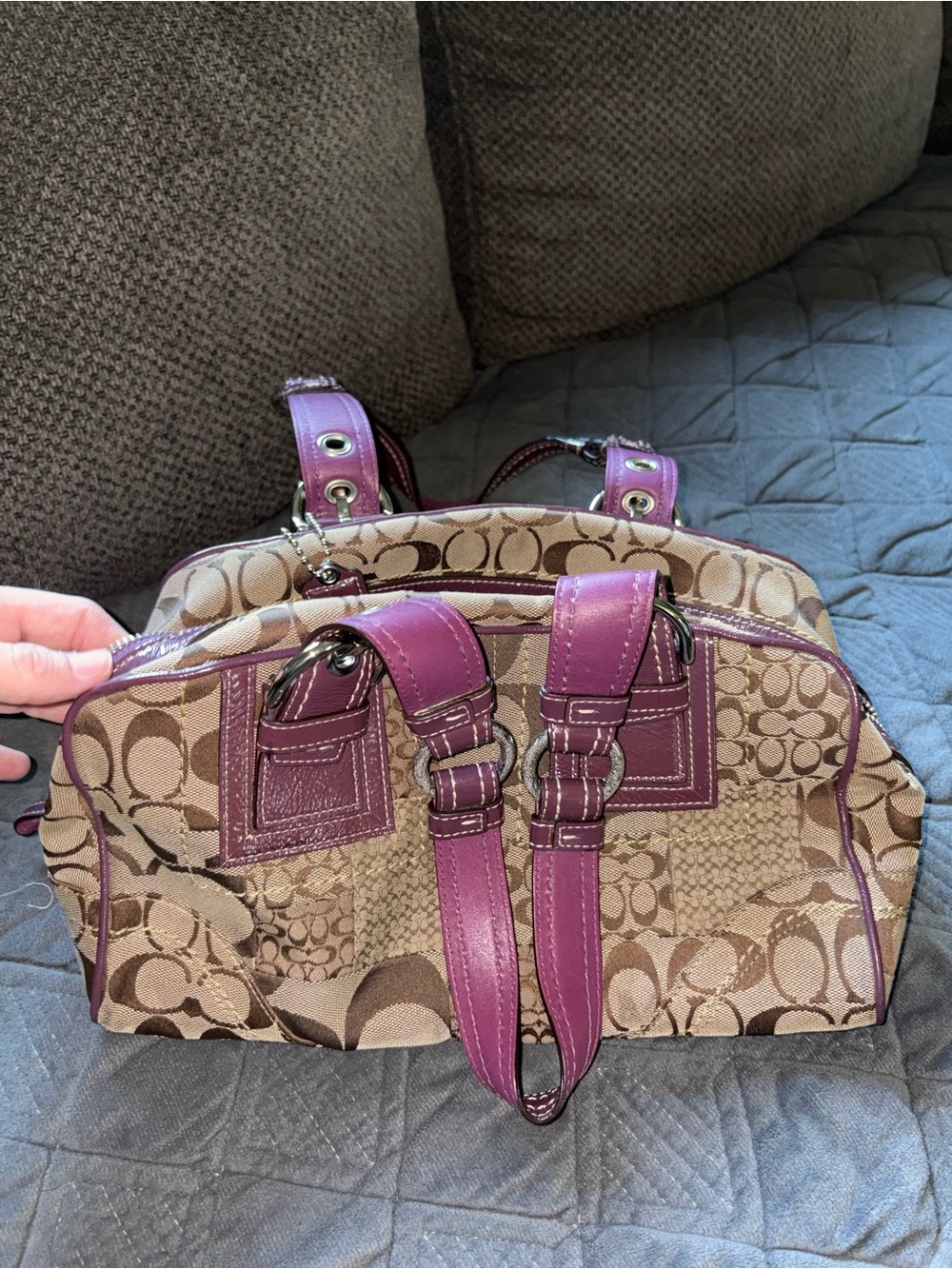 ✨PRISTINE✨ Deadstock Vintage Y2K COACH Mia SoHo Patchwork Satchel F12317 - Rare